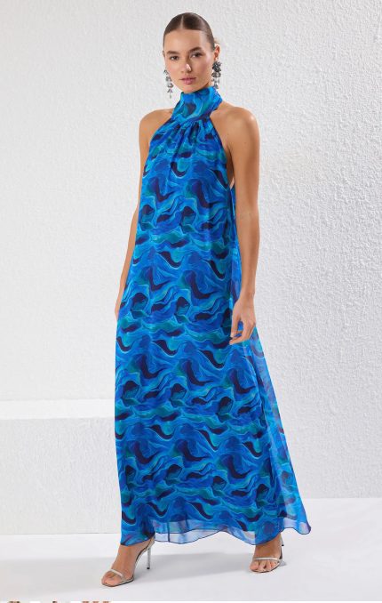 Lined Chiffon Maxi Dress