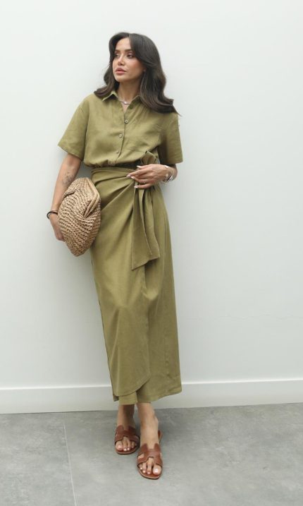 Skirt Style Linen Dress