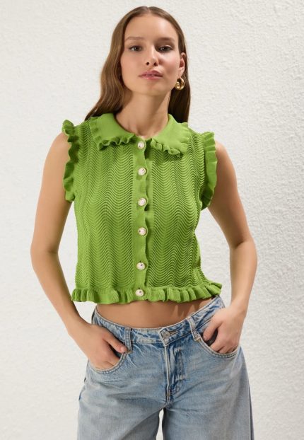 Baby Collar Green Blouse