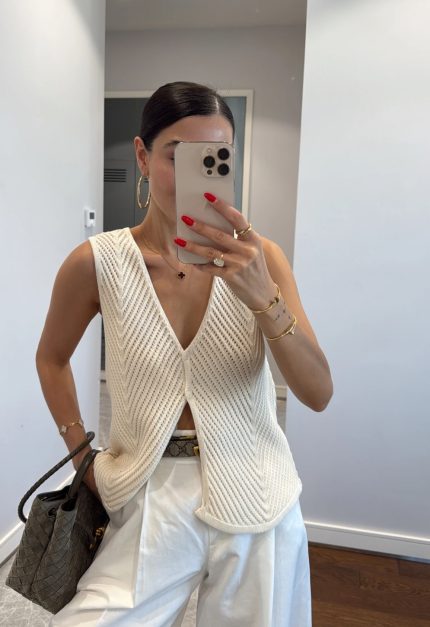 Knitted V-Neck Knitwear Vest