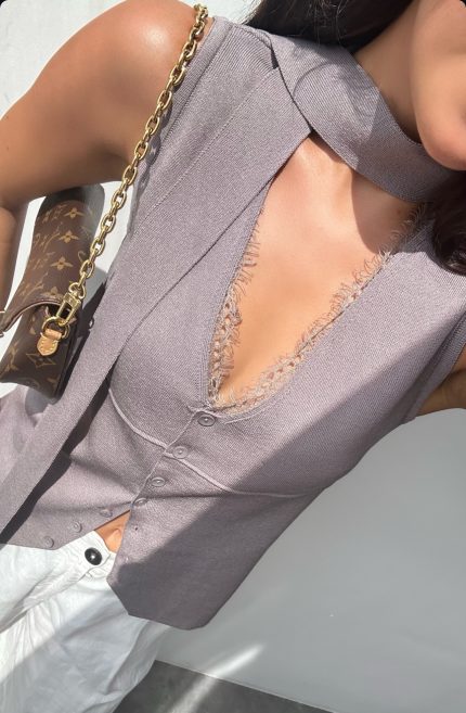 Lace Front Blouse with Scarf