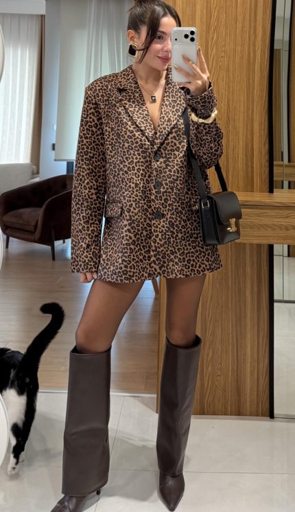 Suede Leopard Jacket