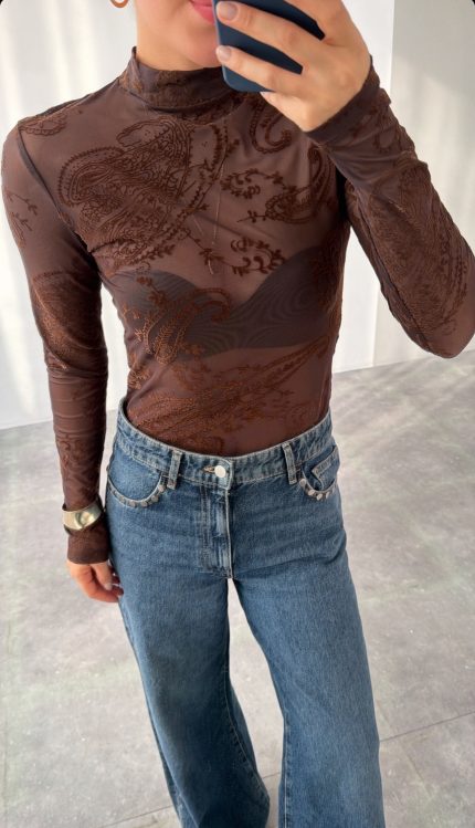 Flok Transparent Brown Top