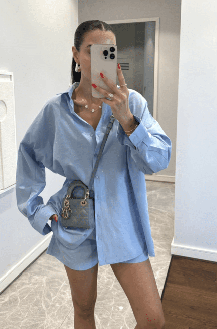 Premium Stone Detailed Blue Set