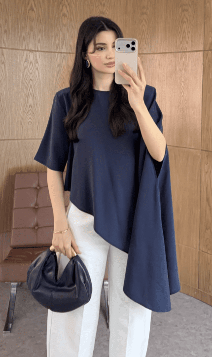 Modal Navy Blouse