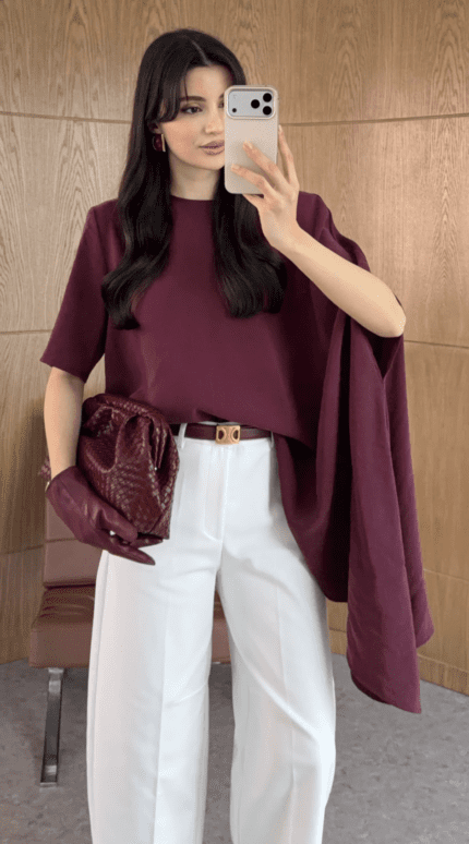 Modal Burgundy Blouse
