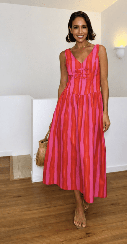 Red And Pink ZRA Dress