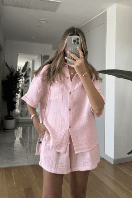 Muslin Pink Set